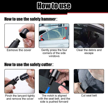 2 In 1 Car Safety Hammer Emergency