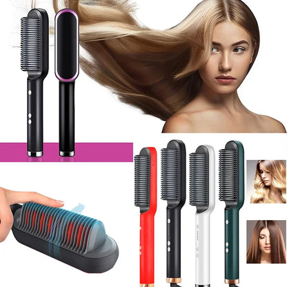 3-in-1 Straightening Comb Heated Hair Brush