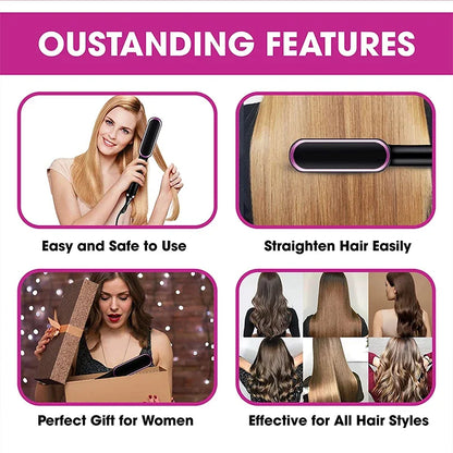 3-in-1 Straightening Comb Heated Hair Brush